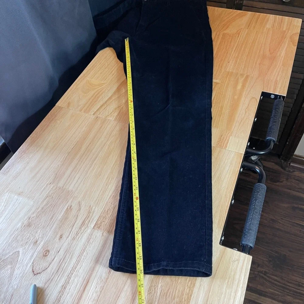 Banana Republic Aiden Pants Mens 34x30 Navy Blue Corduroy Slim Fit Stretch Chino
